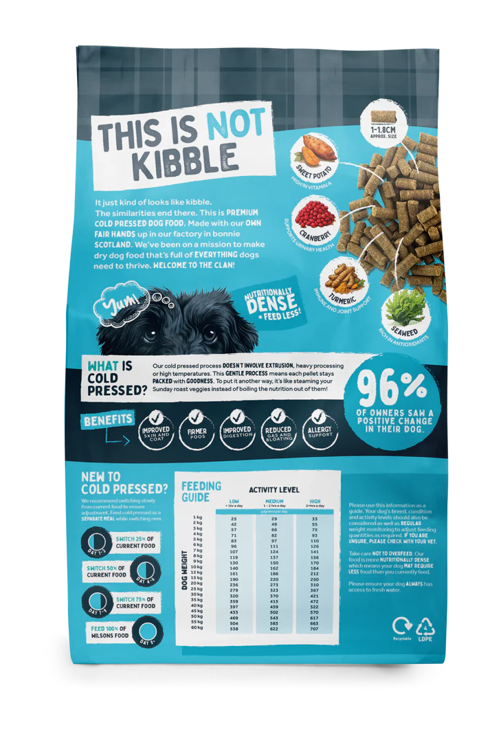 Wilsons White Fish Premium Cold Pressed Dog Food 2kg