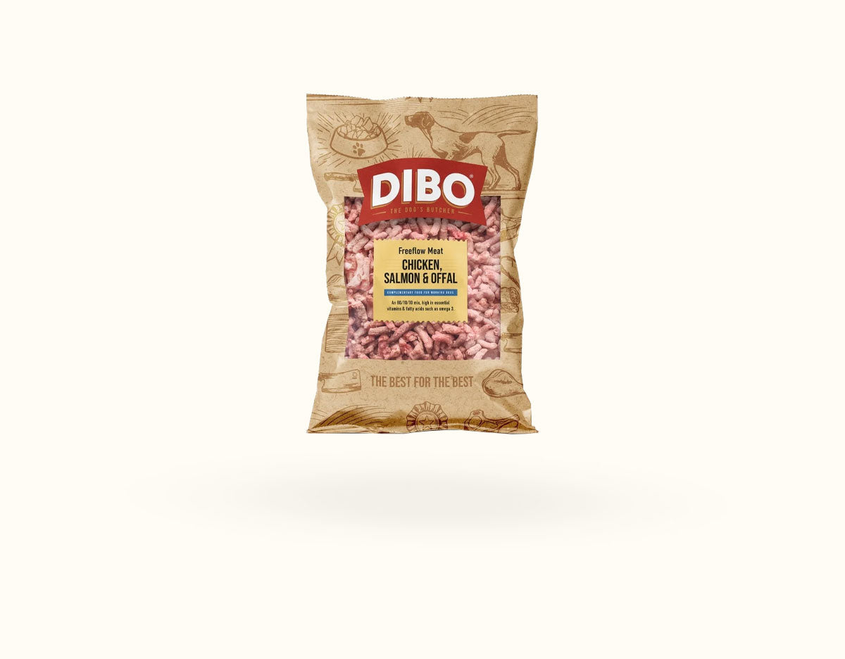 DIBO Free Flow Mince Chicken, Salmon & Pork Offal 1kg