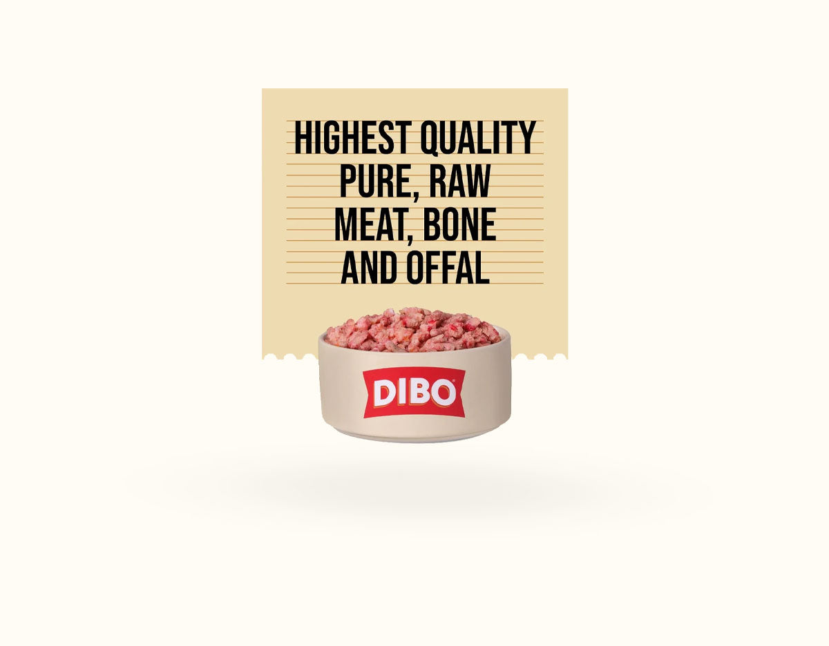 DIBO Free Flow Mince Chicken, Salmon & Pork Offal 1kg