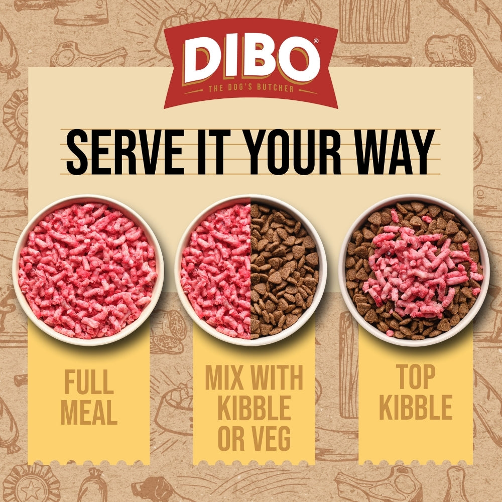 DIBO Free Flow Mince Chicken, Beef and Offal
