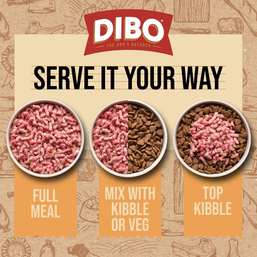 DIBO Free Flow Mince Turkey & Tripe 1kg