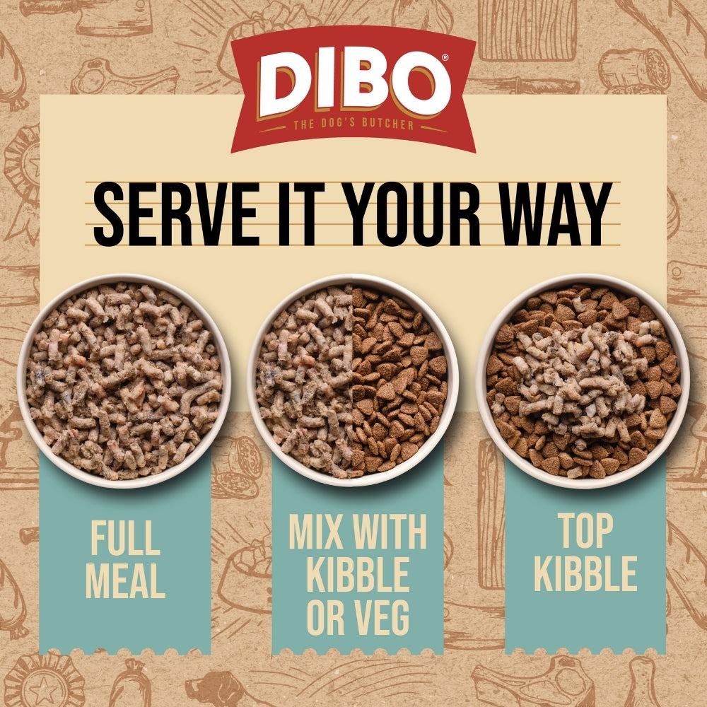 DIBO Free Flow Mince Salmon & Beef Tripe 1kg