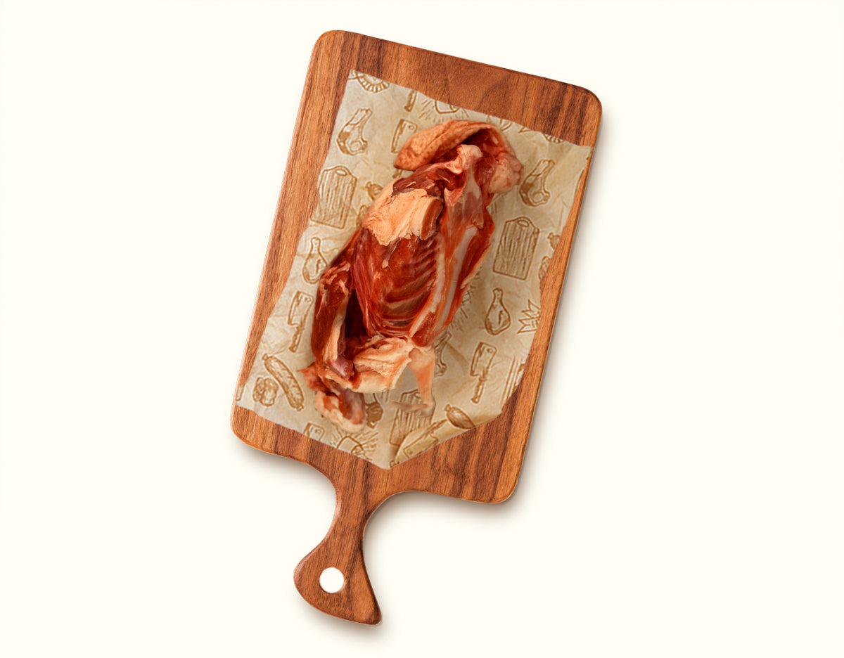 Duck carcass from locally sourced free range birds x1 weight ranges from 0.7 to 1.3 kg