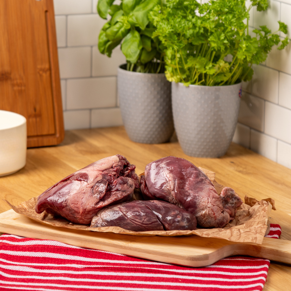 Whole pig heart x4 or 1kg if from large sow hearts locally sourced