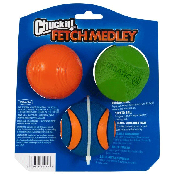 Chuckit Fetch Medley 3 pack - Medium
