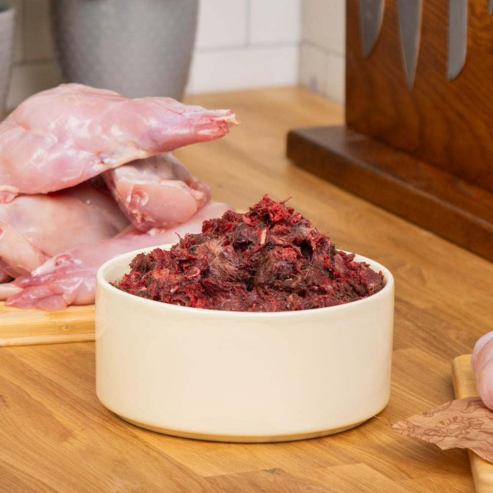 Gutted wild British HARE MINCE 1kg, this product may contain shot