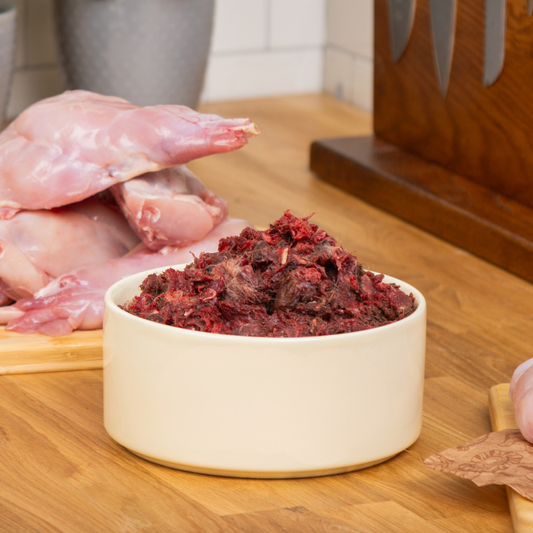 Gutted wild British HARE MINCE 1kg, this product may contain shot