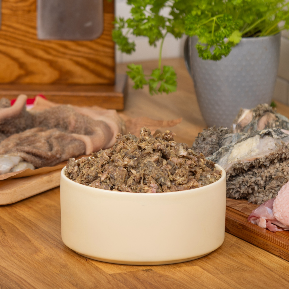 PUPPY Duck and Tripe 10% bone MINCE 1KG