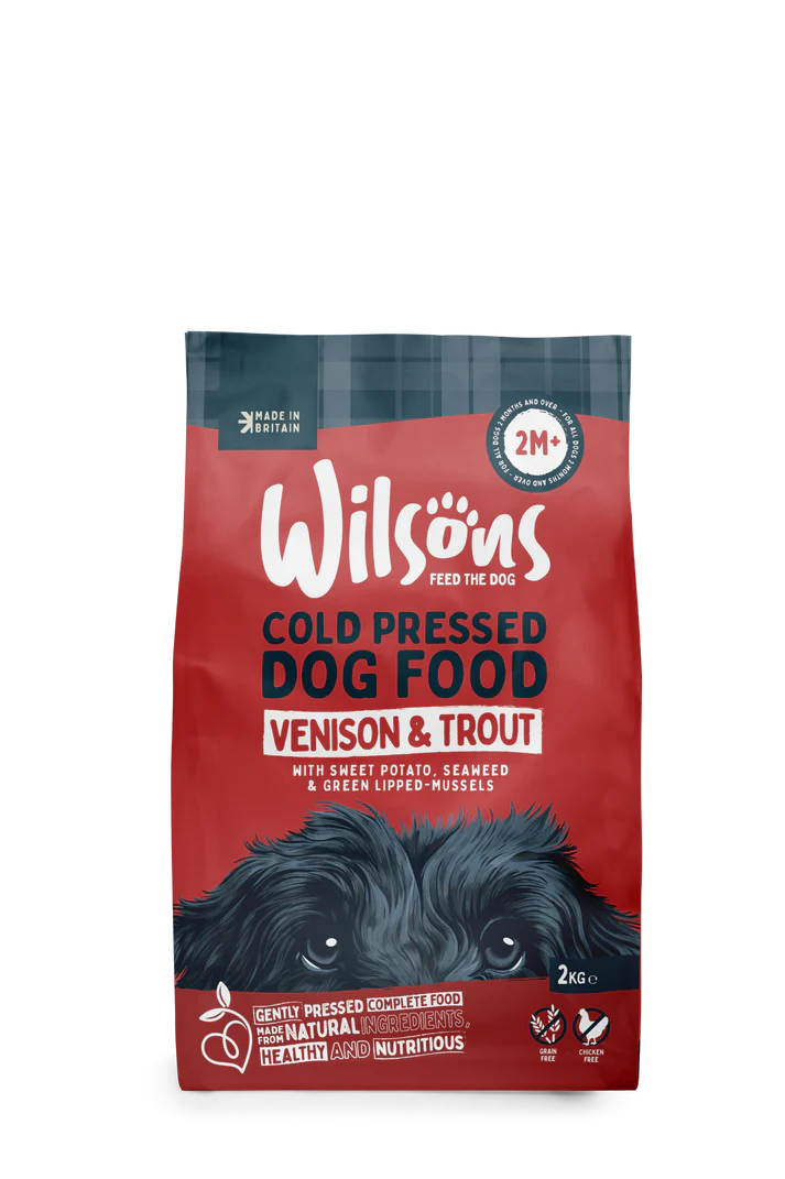 Wilsons Venison & Trout Premium British Cold Pressed Dog Food 2kg