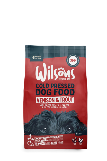 Wilsons Venison & Trout Premium British Cold Pressed Dog Food 2kg