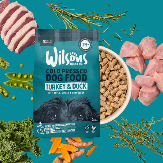 Wilsons Turkey & Duck Premium British Cold Pressed Dog Food 2kg