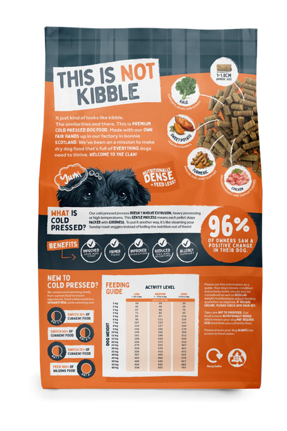 Wilsons Chicken Premium British Cold Pressed Dog Food 2kg