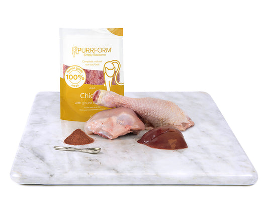 Purrform Chicken & Ground Bone with Liver - 6 x 70g - CAT