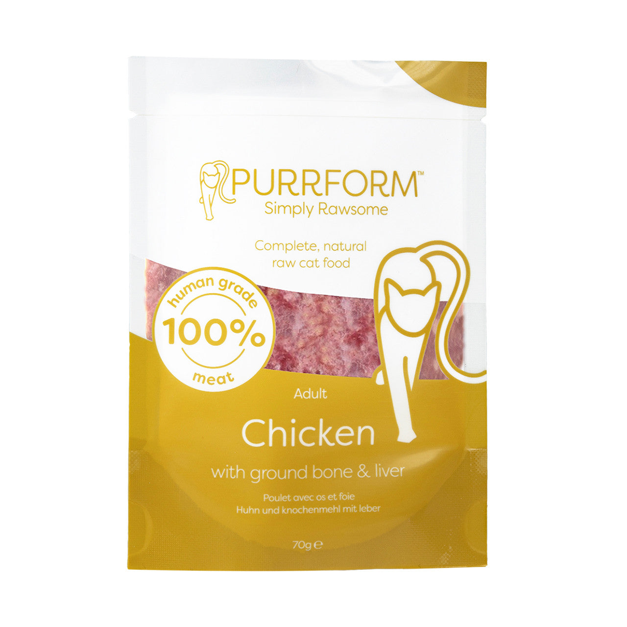 Purrform Chicken & Ground Bone with Liver - 6 x 70g - CAT