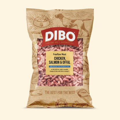 DIBO Free Flow Mince Chicken, Salmon & Pork Offal 1kg