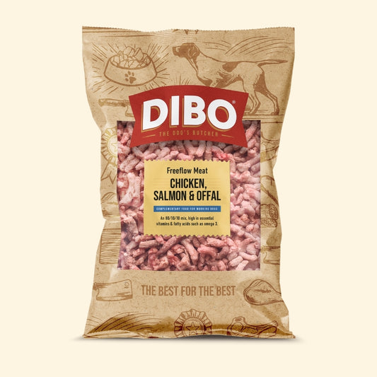 DIBO Free Flow Mince Chicken, Salmon & Pork Offal 1kg