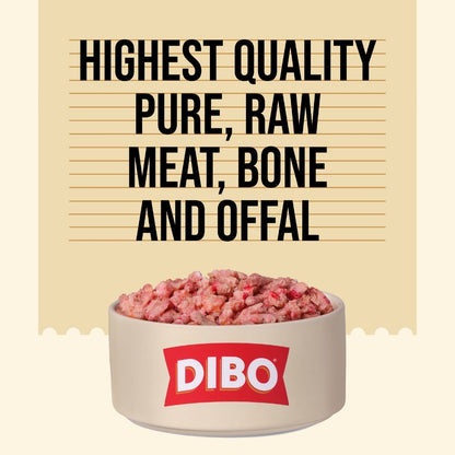 DIBO Free Flow Mince Chicken, Salmon & Pork Offal 1kg