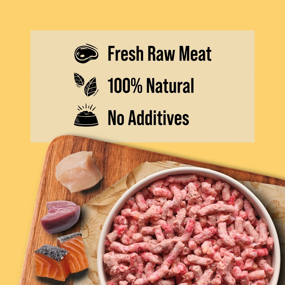 DIBO Free Flow Mince Chicken, Salmon & Pork Offal 1kg