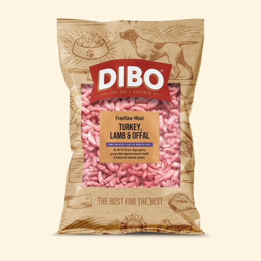 DIBO Free Flow Mince Turkey, Lamb & Offal 1kg