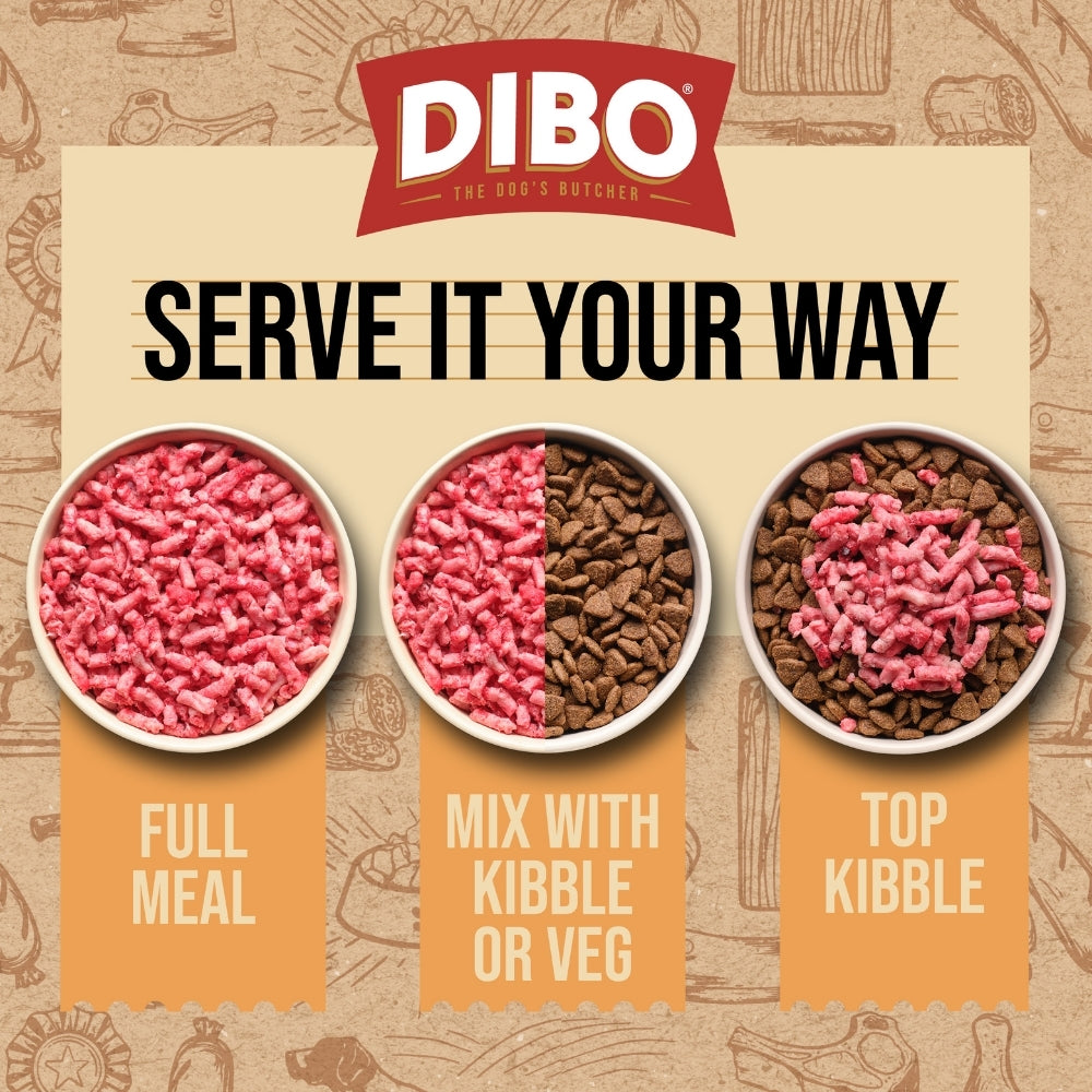 DIBO Free Flow Mince Turkey, Lamb & Offal 1kg