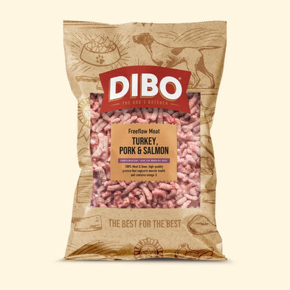 DIBO Free Flow Mince Turkey, Pork and Salmon 1kg
