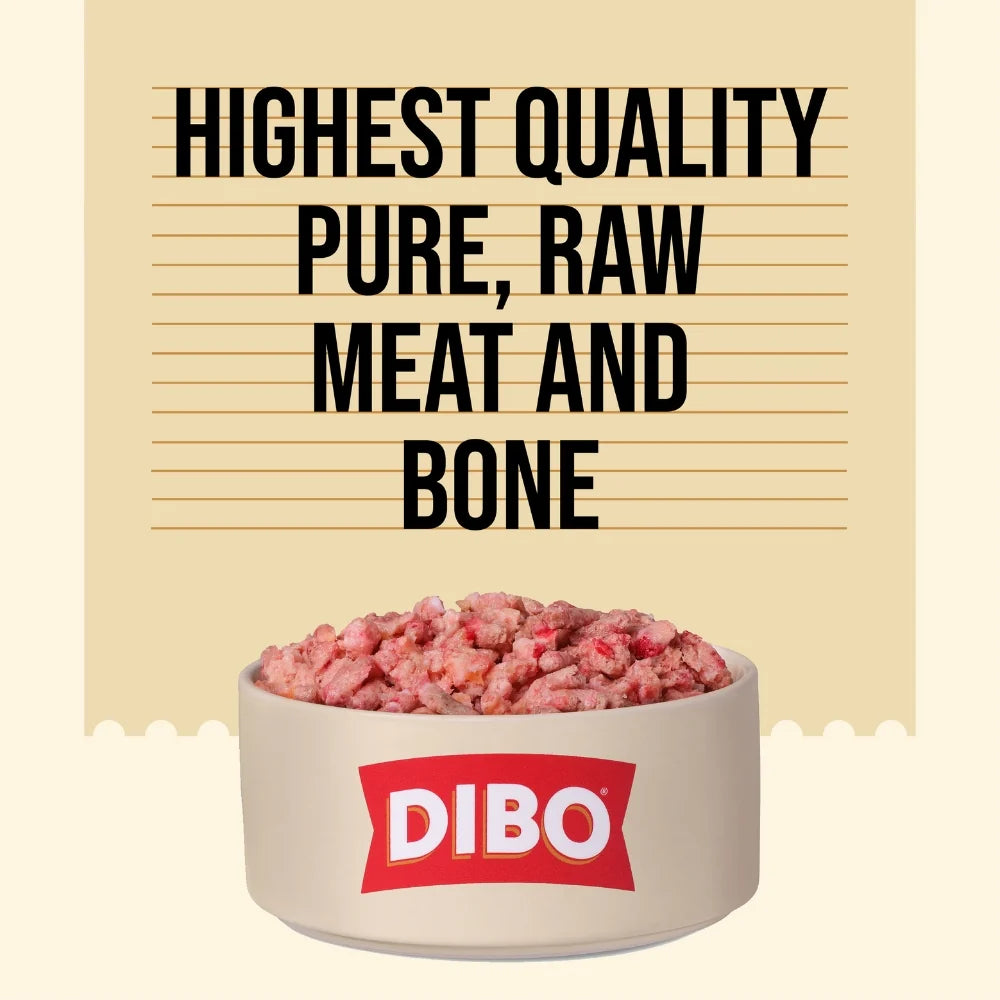 DIBO Free Flow Mince Turkey, Pork and Salmon 1kg