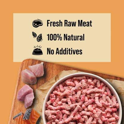 DIBO Free Flow Mince Turkey, Pork and Salmon 1kg