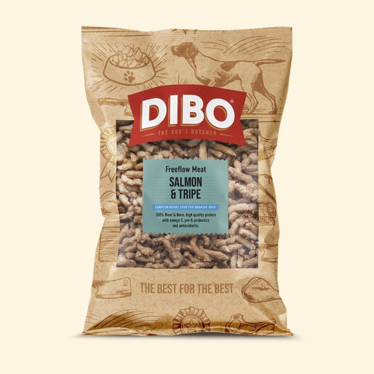 DIBO Free Flow Mince Salmon & Beef Tripe 1kg