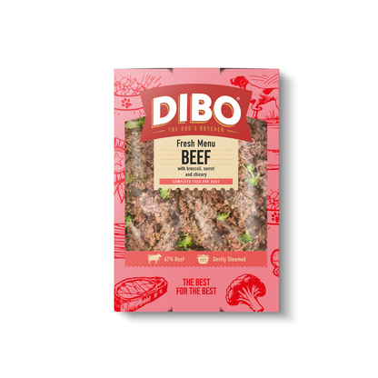 DIBO Fresh Menu Beef package on a white background