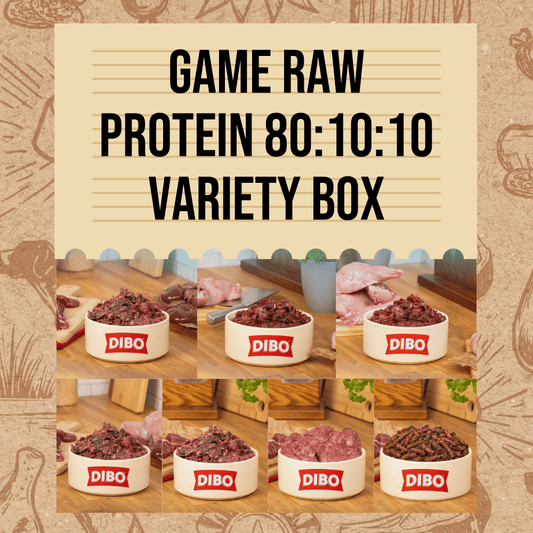 DIBO Finest Game Raw Protein 80:10:10 Variety Box (7kg)