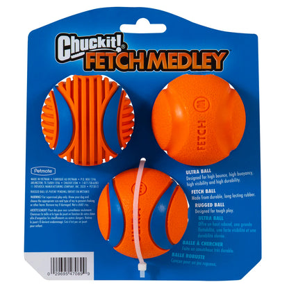 Chuckit Fetch Medley 3 Pack Gen 3 - Medium