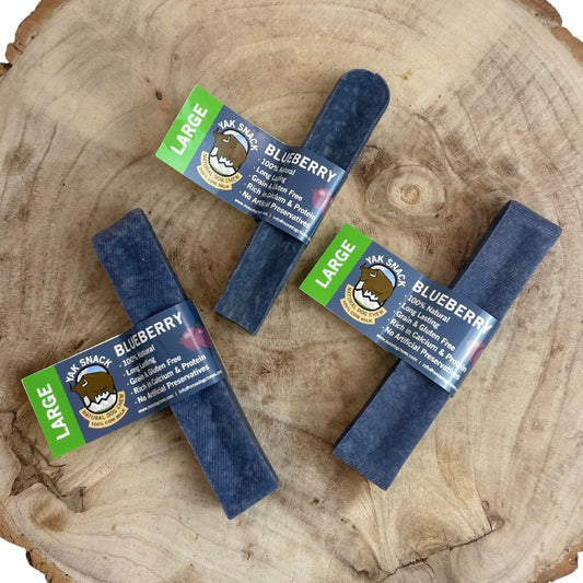 Yak Dog Chew Blueberry - Large