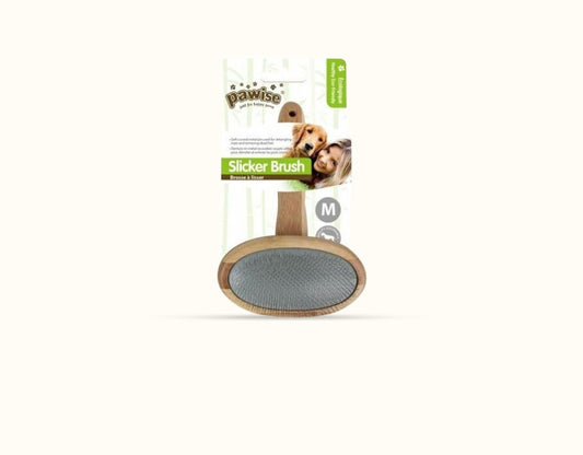 Pawise Slicker Brush Bamboo - Small