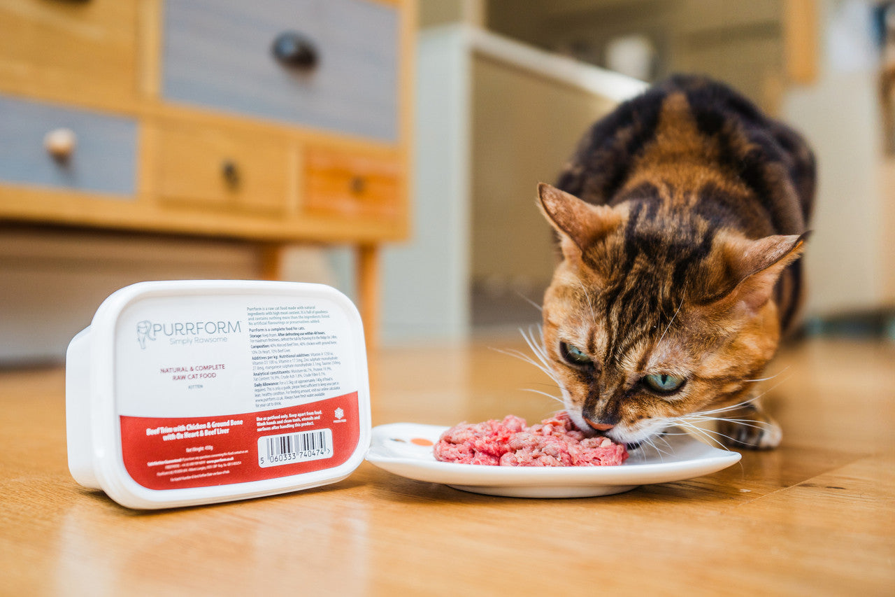Purrform Beef Trim with Chicken & Ground Bone with Ox Heart & Beef Liver (Adult) 450g TUB - CAT