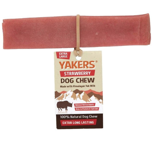 Yakers Dog Chew Strawberry - Extra Large
