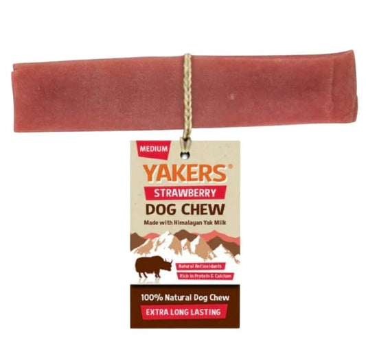 Yakers Dog Chew Strawberry - Medium