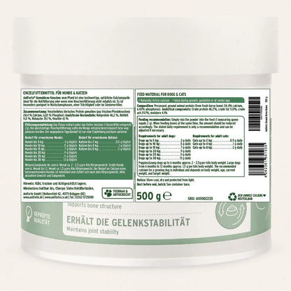 AniForte Ground Horse Bones - Natural Calcium Supplement for Dogs & Cats